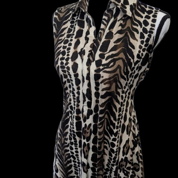 Mesmerize Tops - Leopard print blouse with tie back